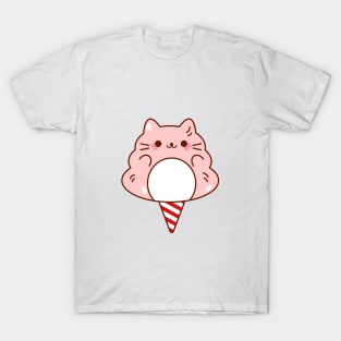 Pink Cat Cotton Candy T-Shirt